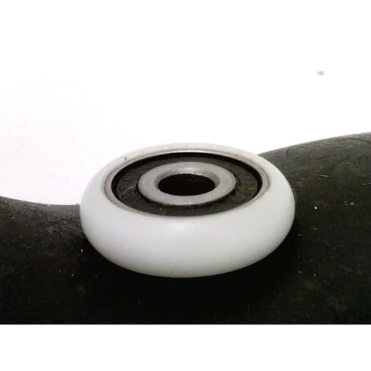 5mm Bore Bearing - 25mm White Plastic Tire 5x25x6mm