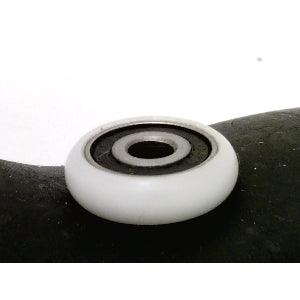 5mm Bore Bearing - 25mm White Plastic Tire 5x25x6mm