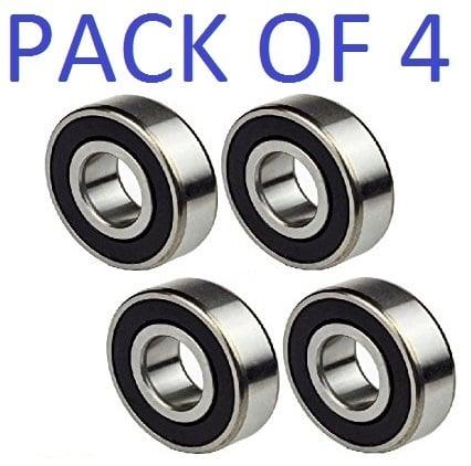 4-Pack 6011-2RS 55x90x18 Ball Bearings Dual Sided Rubber Sealed