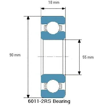 6011-2RS Bearing Deep Groove 6011-2RS