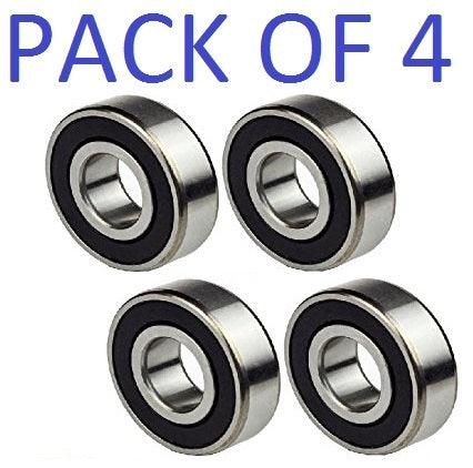 4-Pack 6015-2RS Sealed Bearings 75x115x20 Ball Bearings Dual Sided Rubber Sealed