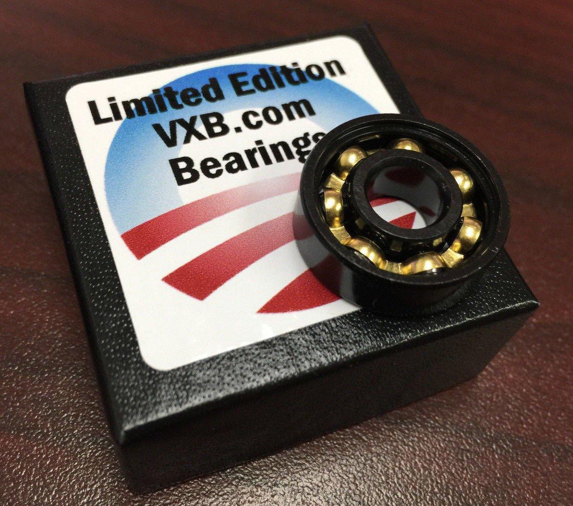 608 Black Ball Bearing - Bronze Cage 608 Gold Look Fidget Limited Edition 8x22x7mm