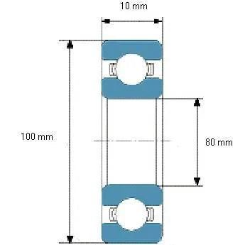 61816-2RS1 Bearing Deep Groove 61816-2RS Ball Bearing