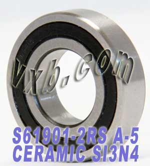 61901-2RS Ceramic Bearing 12x24x6mm Stainless Steel Sealed ABEC-5 Bearing