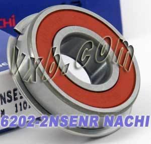 6202-2NSENR Nachi Bearing Sealed C3 Snap Ring Japan 15x35x11mm Bearing