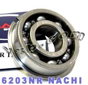 6203NR Nachi Bearing Open C3 Snap Ring Japan 17x40x12mm