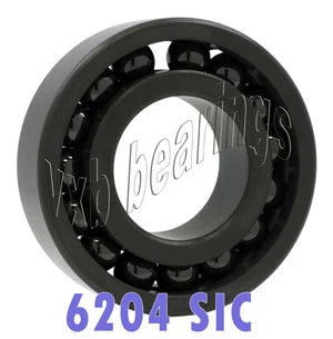 6204 Full Ceramic Bearing SIC Silicon Carbide 20x47x14mm SiC Bearing
