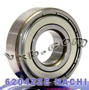 6204ZZE Nachi Bearing Shielded C3 Japan 20x47x14mm