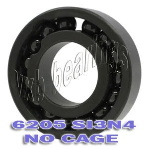 6205 Full Complement Full Ceramic Bearing 25x52x15 Si3N4
