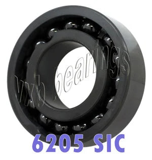 6205 Full Complement Full Ceramic Bearing SIC Silicon Carbide 25x52x15mm