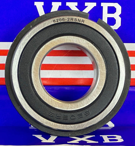 6206-2RSNR Sealed Bearing - Snap Ring 30x62x16mm
