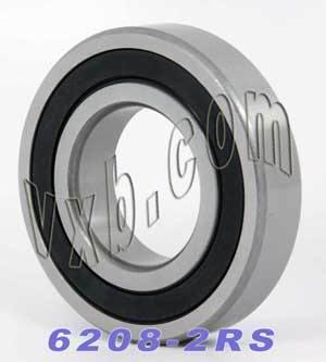 4-Pack 6208-2RS Ball Bearings 40x80x18mm - Rubber Sealed