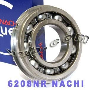 6208NR Nachi Open Bearing C3 Snap Ring Japan 40x80x18mm
