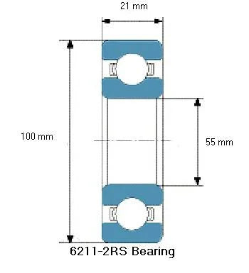6211-2RS Bearing Deep Groove 6211-2RS