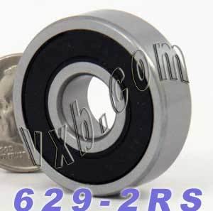629-2RS Bearing 9x26x8 - Sealed - Miniature