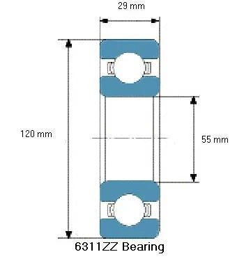 6311ZZ Bearing Deep Groove 6311ZZ