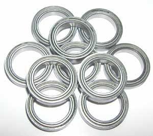 10-Pack 6702ZZ Bearings 15x21x4mm - Shielded