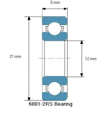 6801-2RS Bearing - Deep Groove Ball Bearing 6801RS