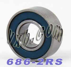 686-2RS Bearing 6x13x5 - Sealed - Miniature