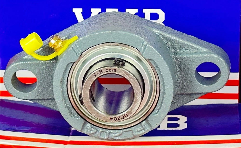 20mm Bearing UCFL204 + 2-Bolt Flanged Cast Housing Mounted Bearing