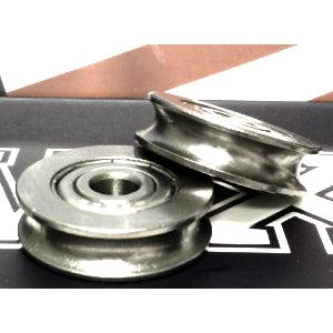 6mm Bore Bearing - 25mm 440C Stainless Steel Pulley U-Groove Track Roller Bearing 6x25x7mm