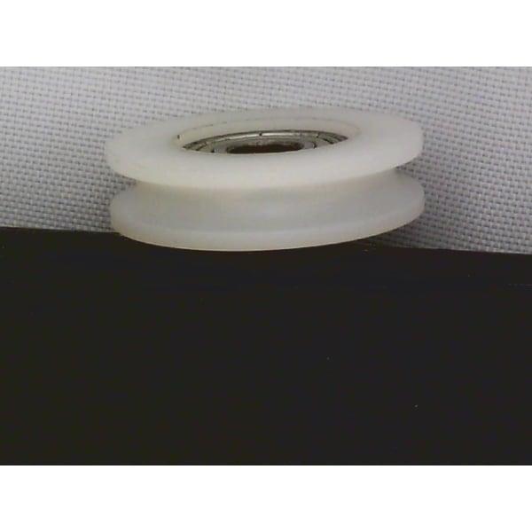 6mm Bore Bearing - 26.5mm Round Nylon Pulley U-Groove Track Roller Bearing 6x26.5x9mm