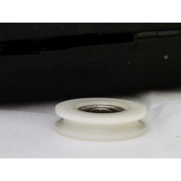 6mm Bore Bearing - 27mm Round Nylon Pulley U-Groove Track Roller Bearing 6x27x7mm