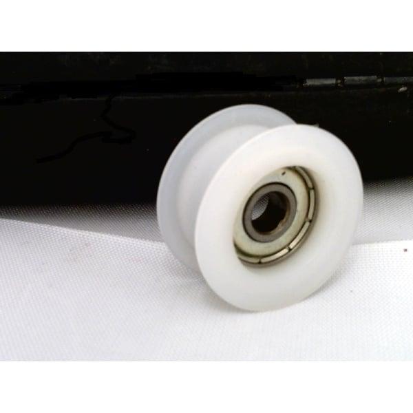 6mm Bore Bearing - 29mm Round Nylon Pulley Squared Groove Track Roller Bearing 6x29x13mm