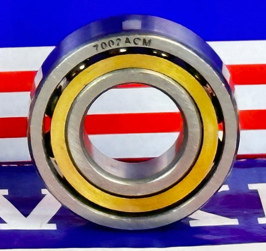 7002ACM Angular Contact bearing Bronze Cage 15x32x9mm