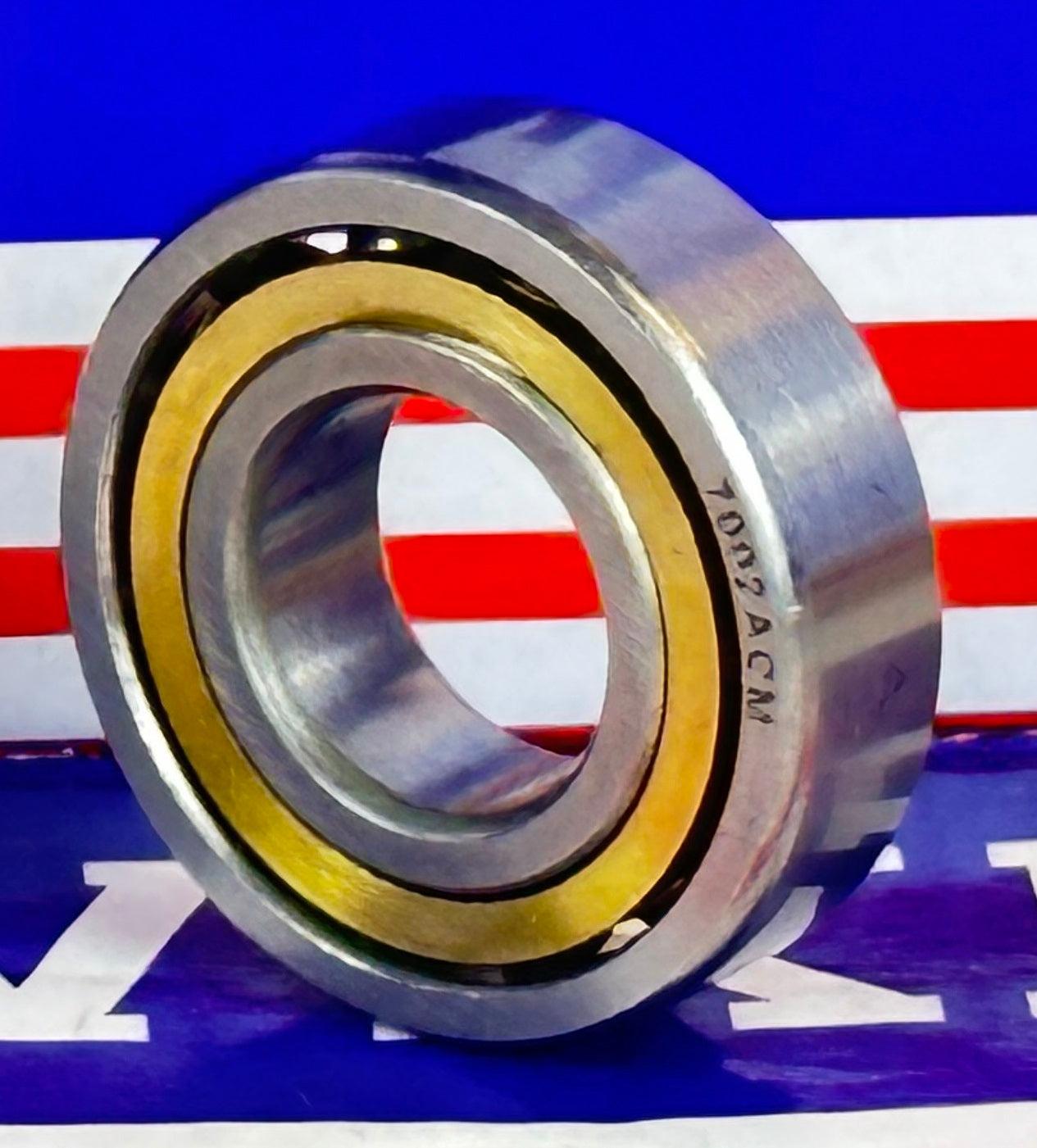 7002ACM Angular Contact bearing Bronze Cage 15x32x9mm