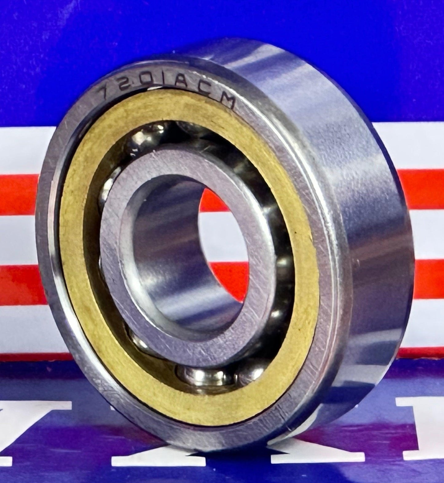 7201ACM Angular Contact bearing Bronze Cage 12x32x10mm