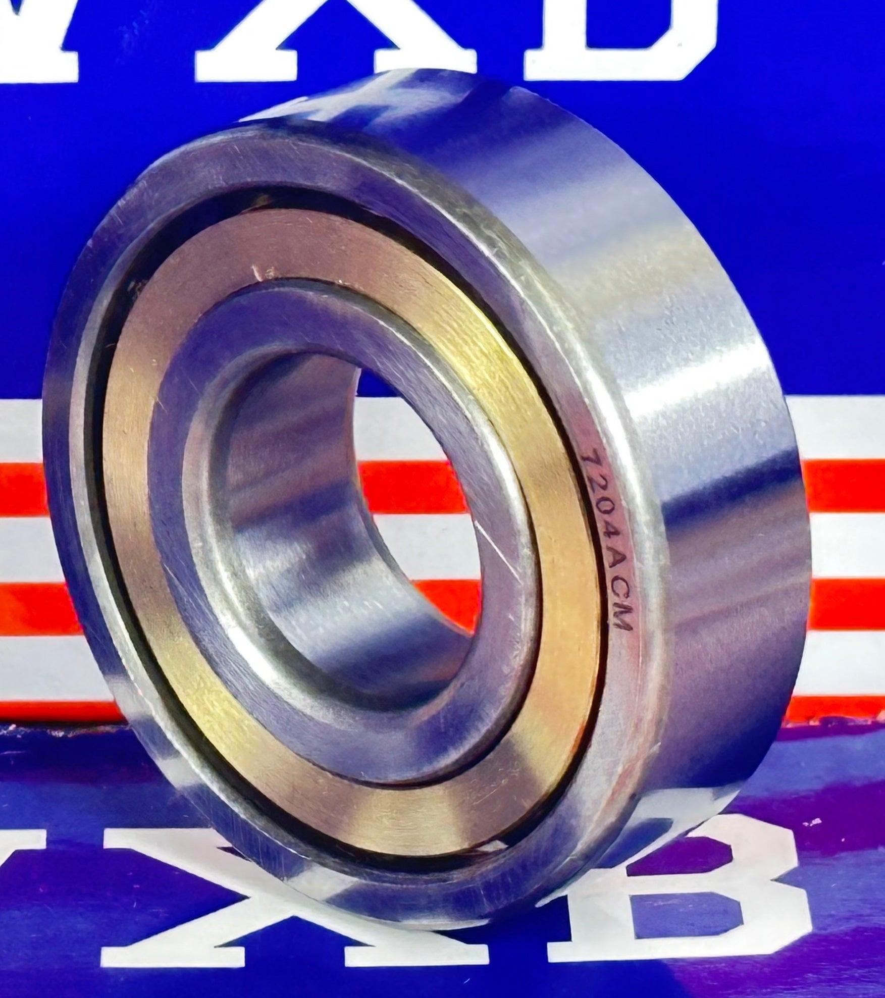 7204ACM Angular Contact bearing Bronze Cage 20x47x14mm