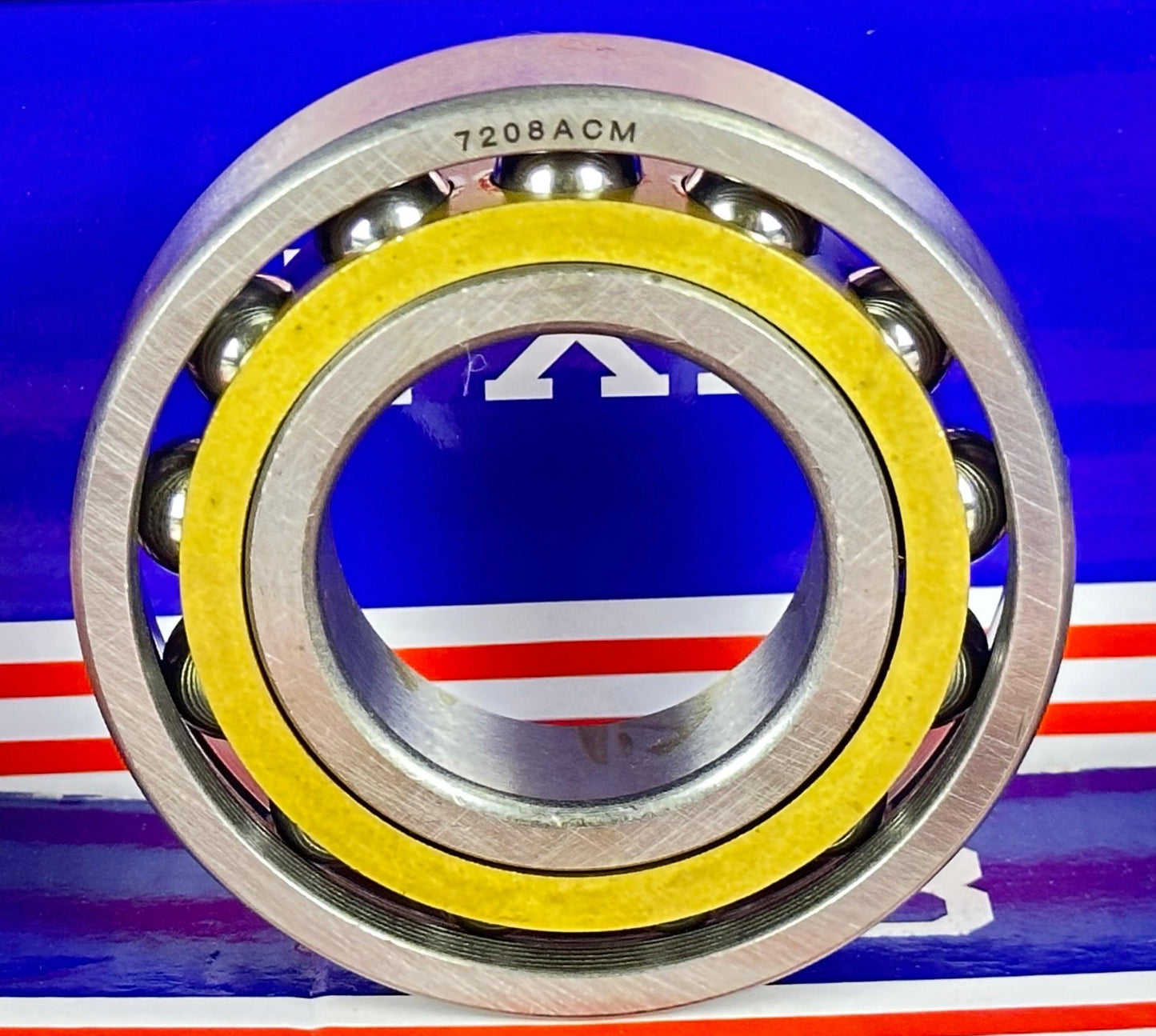 7208ACM Angular Contact bearing Bronze Cage 40x80x18mm