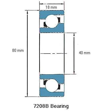 7208B Angular Contact Ball Bearing