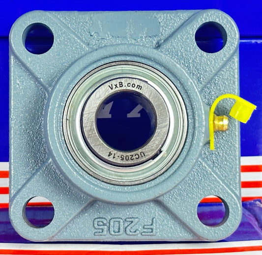 7/8 inch Bearing UCF205-14 + Square Flanged Cast Housing Mounted Bearing