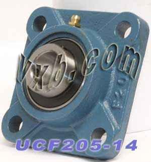7/8" Bore Mounted Bearing UCF-205-14 + Square Flanged Cast Housing