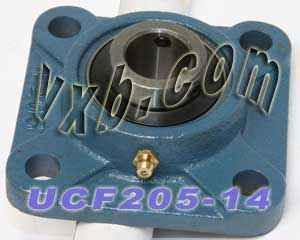 7/8" Bore Mounted Bearing UCF-205-14 + Square Flanged Cast Housing