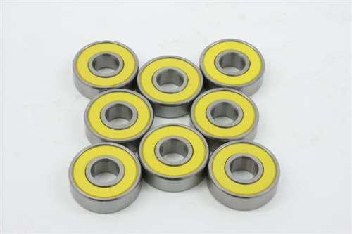8-Pack Skateboard Bearings 8mm Bore Sealed