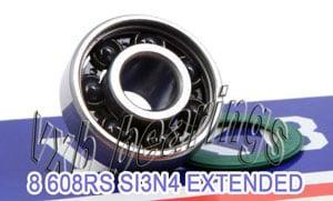 8 Skateboard Extended SI3N4 Ceramic Bearing Built-in Spacers Bearing
