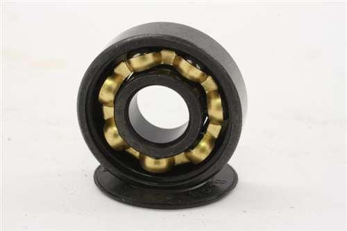 80-Pack 608B-2RS Skateboard/Inline Skate/Rollerblade/Hockey/Fidget Spinner Black Bearings Bronze Cage