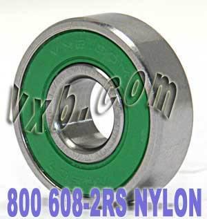 800-Pack Skateboard/in-line/Skate Bearings Nylon Cage Rubber Sealed