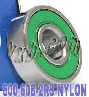 800-Pack Skateboard/in-line/Skate Bearings Nylon Cage Rubber Sealed
