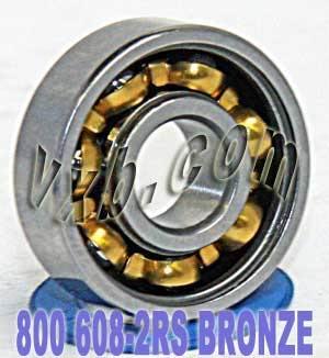 800-Pack Skateboard/in-line/Skate/Fidget Bearings Bronze Cage Sealed