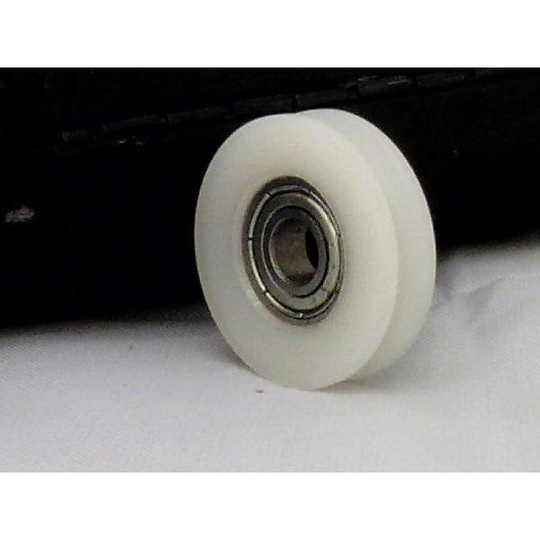 8mm Bore Bearing - 30mm Round Nylon Pulley U-Groove Track Roller Bearing 8x30x10mm