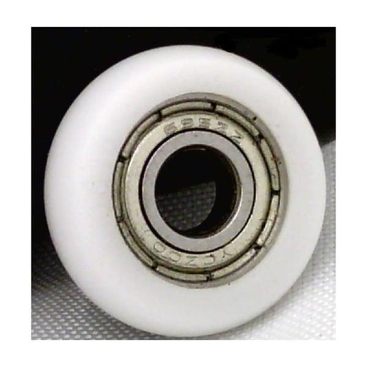 8mm Bore Bearing - 34mm White Plastic Tire 8x34x13mm