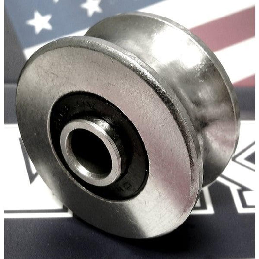 8mm Bore Bearing - 35mm 440C Stainless Steel Pulley U-Groove Track Roller Bearing 8x35x17mm