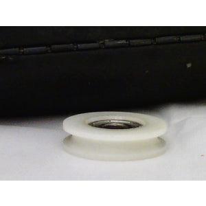 8mm Bore Bearing - 46.5mm Round Nylon Pulley U-Groove Track Roller Bearing 8x46.5x10mm