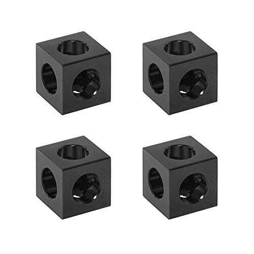 8PCS Black Corner Bracket Cube (20x20x20mm) for 6mm Slot Aluminum Extrusion Profile 2020 Series (Cube Corner-8PCS)