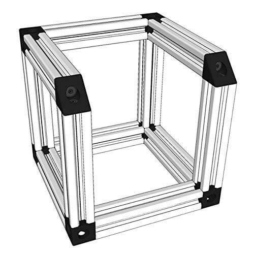 8PCS Black Corner Bracket Cube (20x20x20mm) for 6mm Slot Aluminum Extrusion Profile 2020 Series (Cube Corner-8PCS)