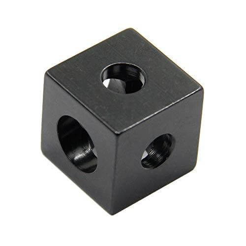 8PCS Black Corner Bracket Cube (20x20x20mm) for 6mm Slot Aluminum Extrusion Profile 2020 Series (Cube Corner-8PCS)